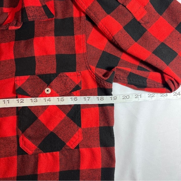 Design in Italy Red-Black Buffalo 🦬 Plaid Shirt-Size Small - Picture 5 of 7